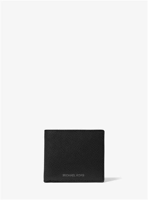 michael kors harrison crossgrain leather billfold wallet with passcase|Michael Kors Men's Harrison Billfold with Passcase Leather .